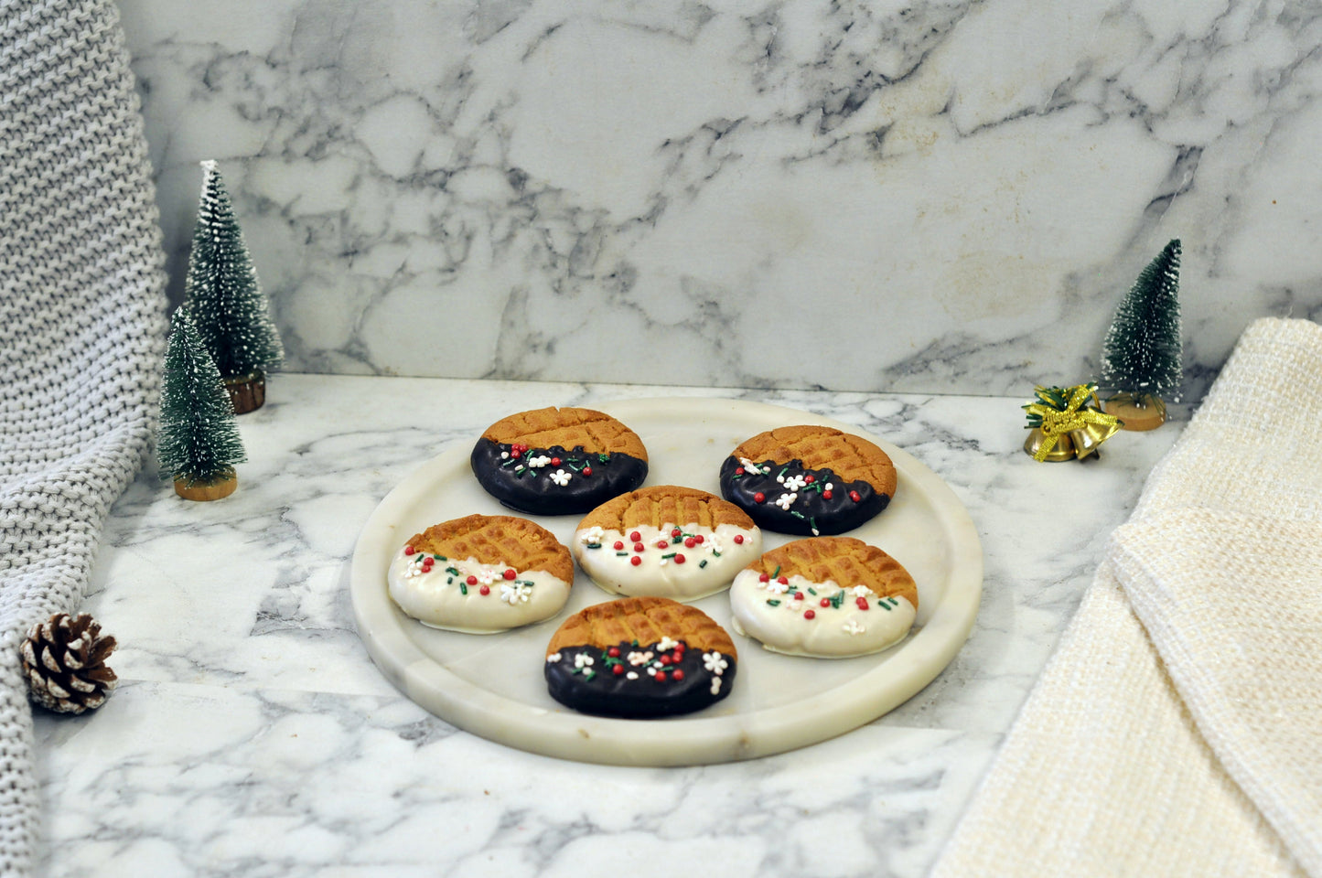 Christmas Cookies Chocolate Dipped - Pack of 4