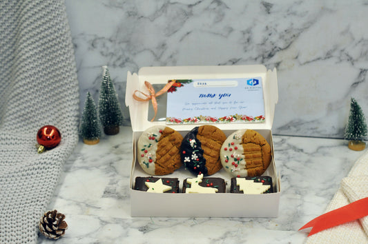 Christmas Gift Box ( 3 Cookies + 3 Brownie )