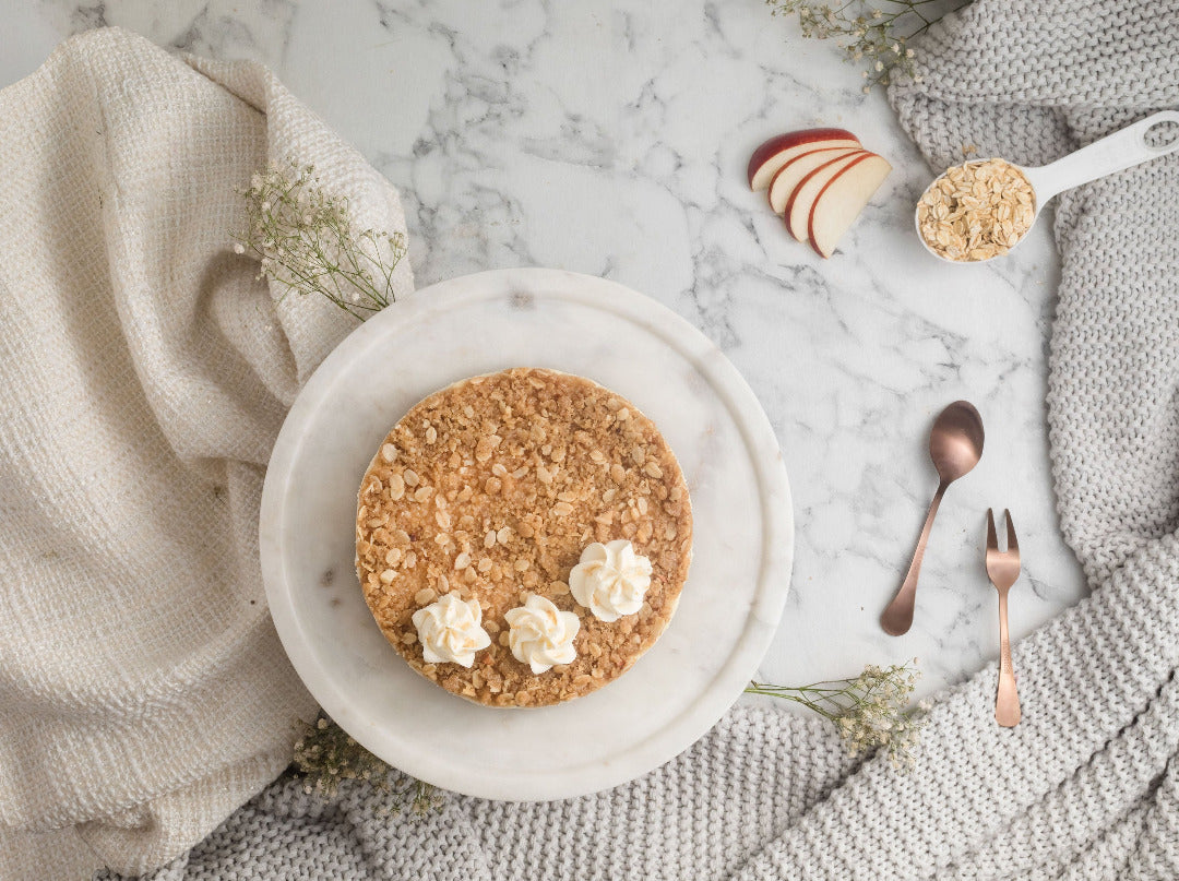 Apple crumble cheesecake