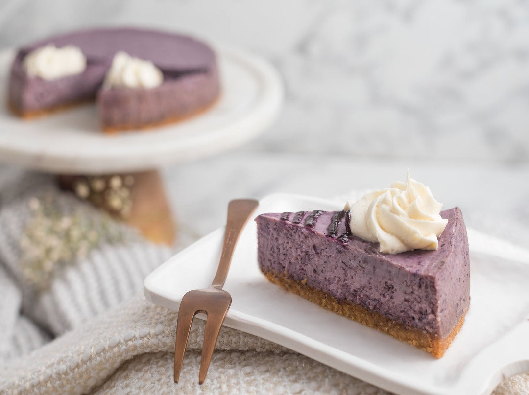 blueberry cheesecake slice