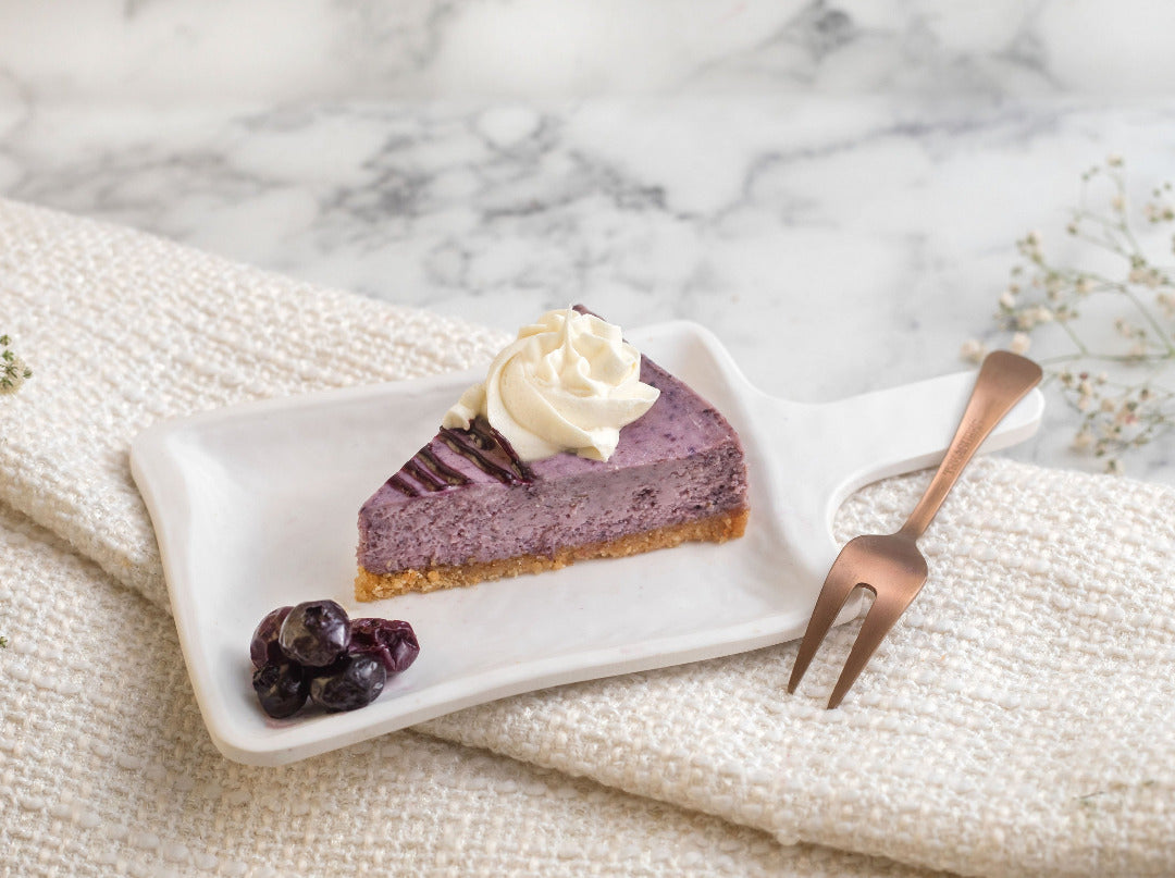 blueberry cheesecake slice