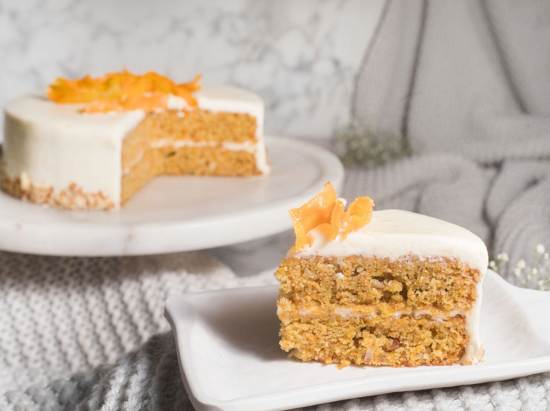 carrot orange cake slice