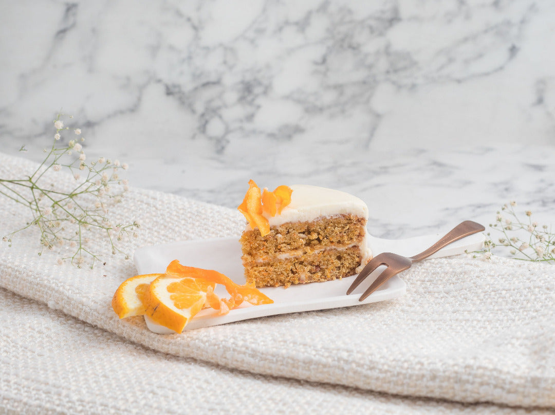 carrot orange cake slice
