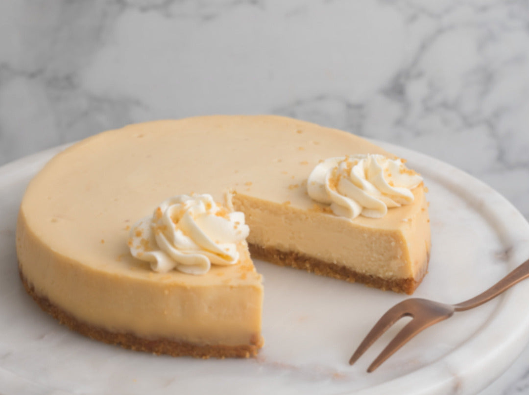 classic cheesecake sliced