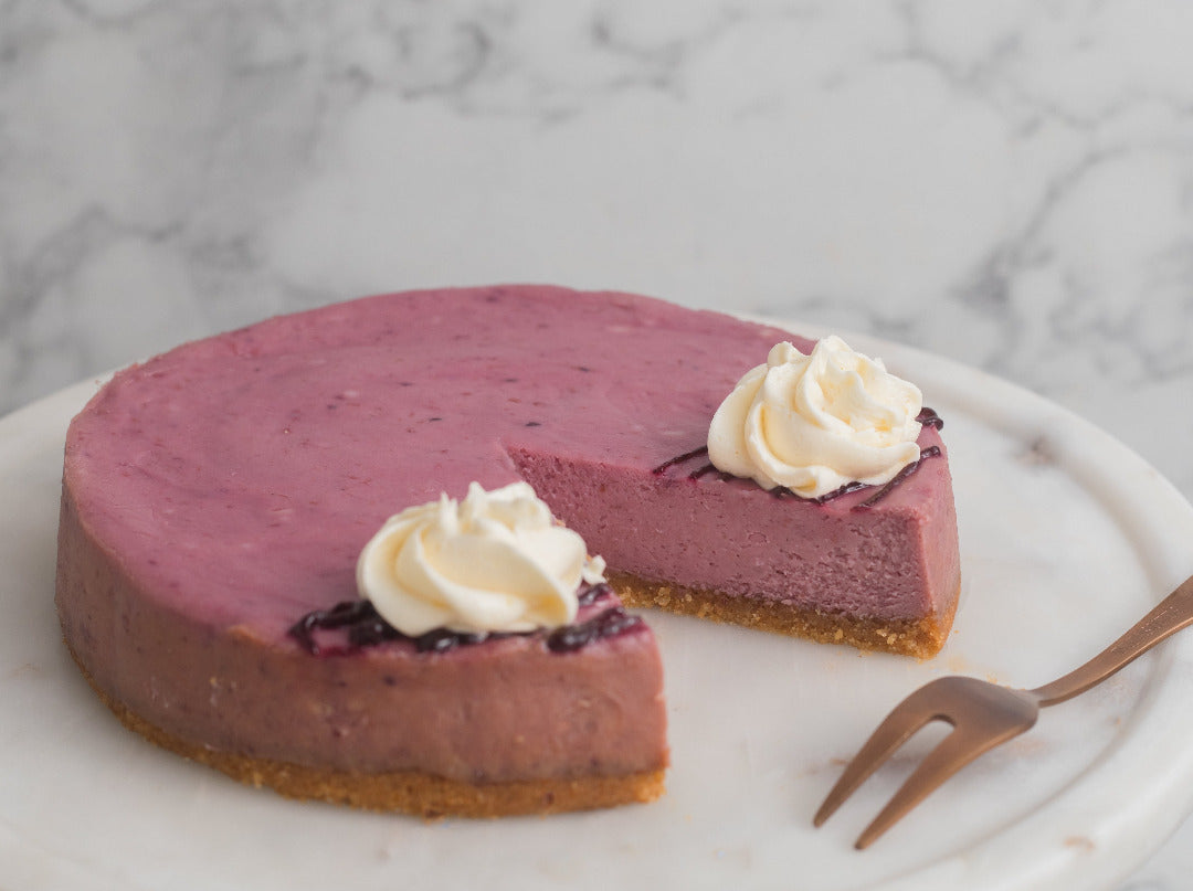 raspberry cheesecake sliced