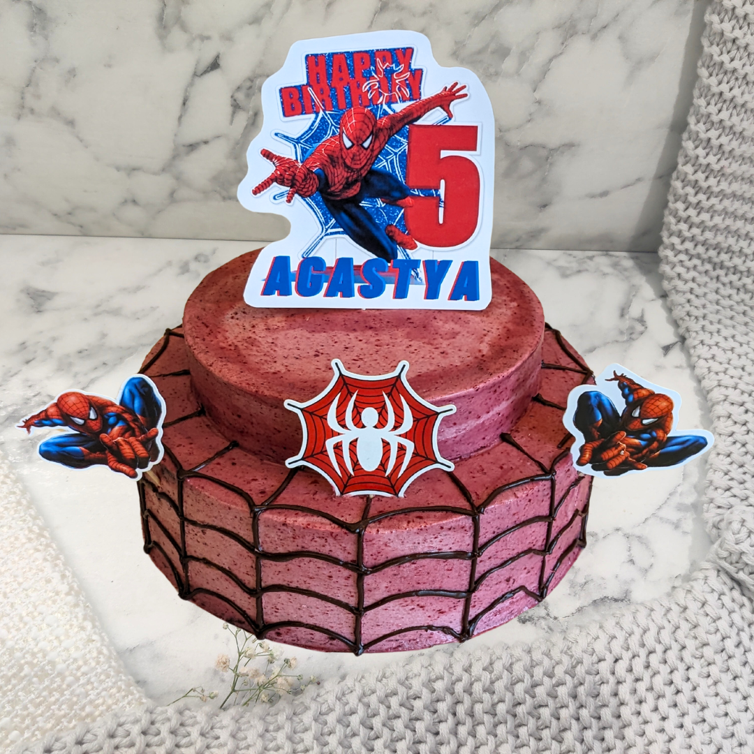 Spider Man Theme Cake Decoration | Cake Design for Kids Birthday - YouTube