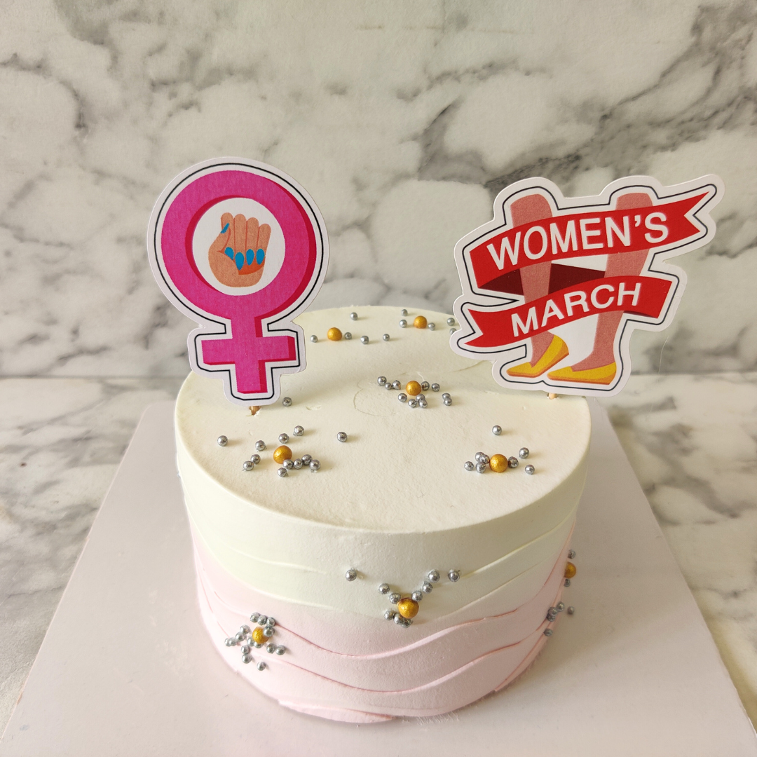 Women's Day Photo Customisable Designer Cake : FlowersCakesOnline.com