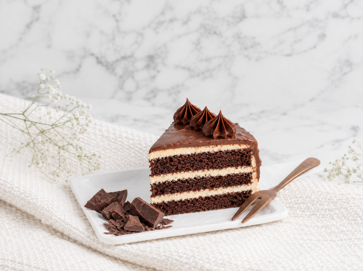 Chocolate Vanilla Affair Cake