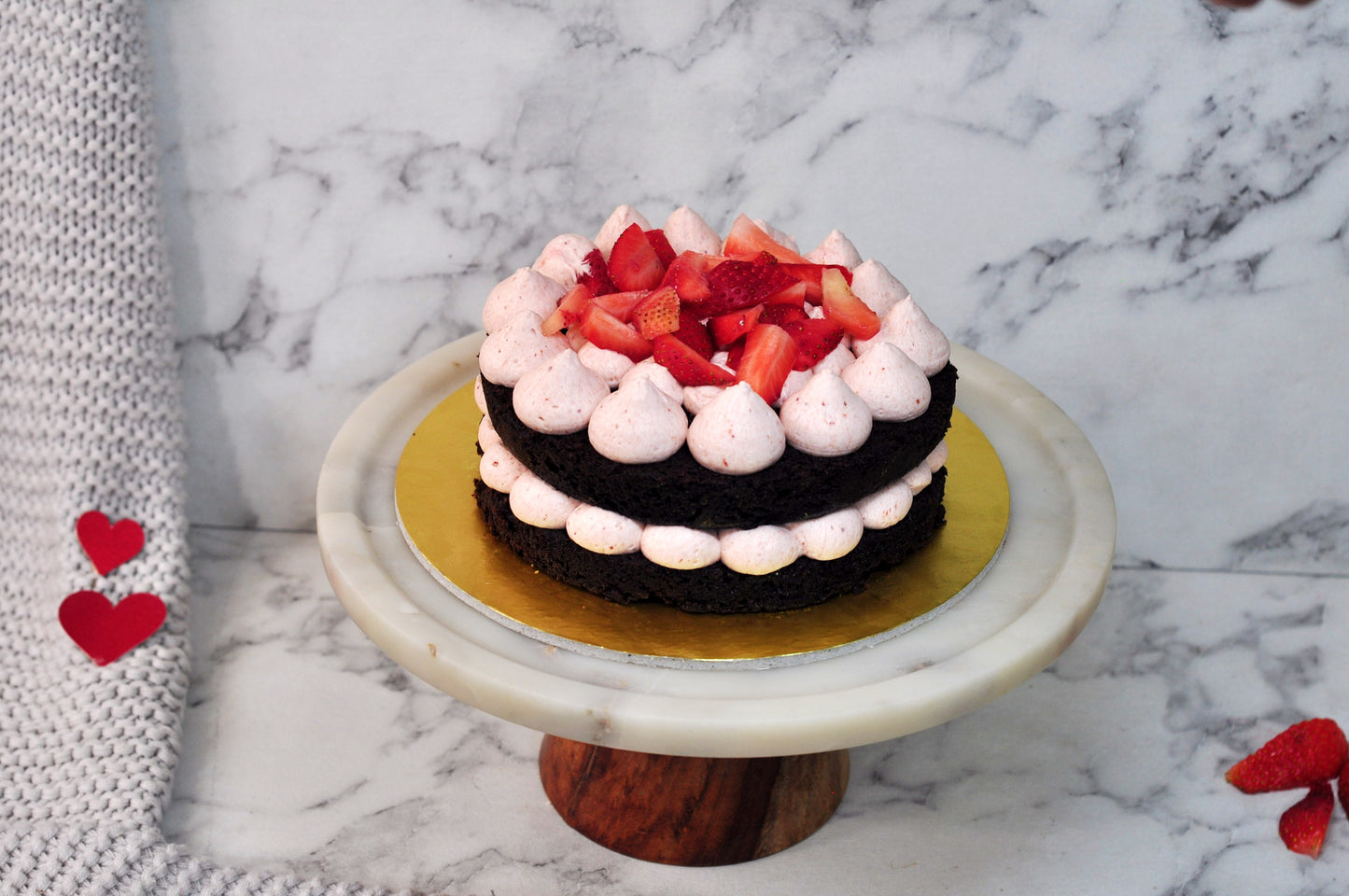 Naked Chocolate Fresh Strawberry Cake