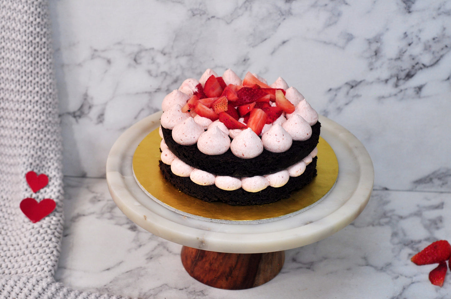 Naked Chocolate Fresh Strawberry Cake