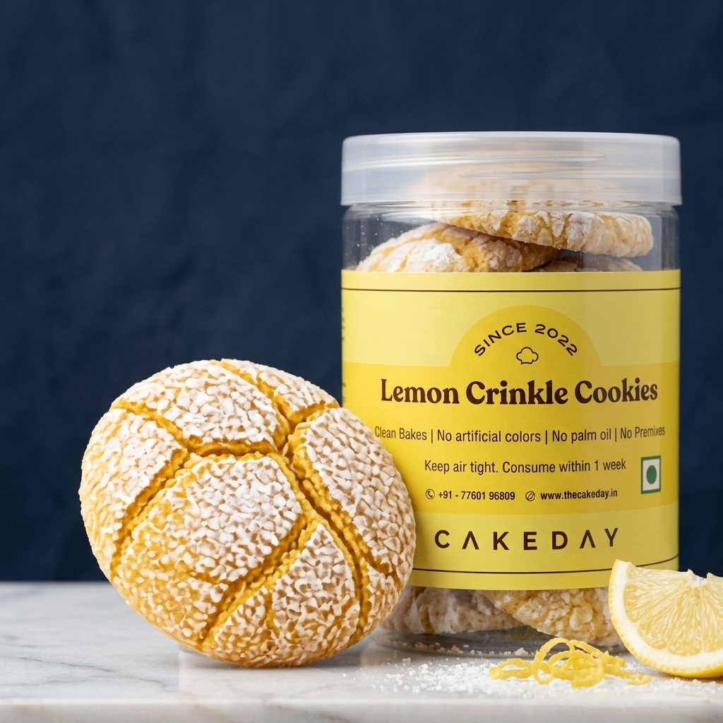Lemon Sunshine Crinkle Cookies