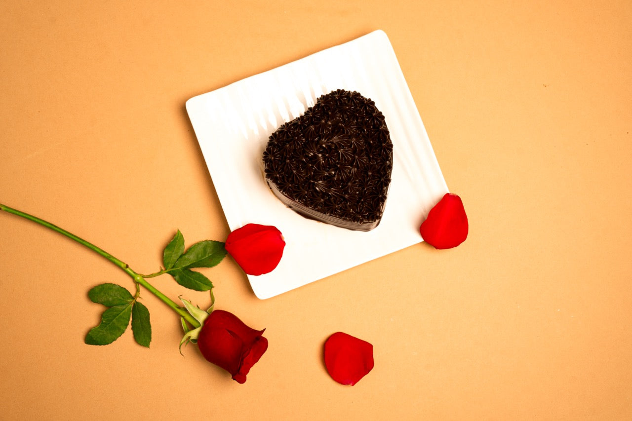 Love in Every Bite – Heart-Shaped Chocolate Truffle Cake for Valentine/ Galentine