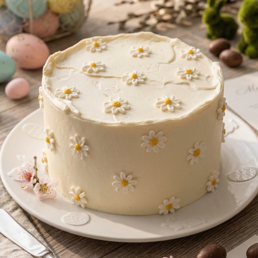 Daisy Bloom Carrot Orange Easter Bento Cake