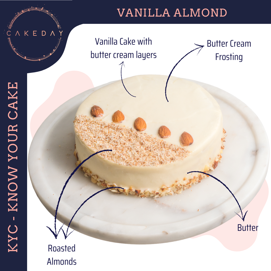 vanilla almond cake details
