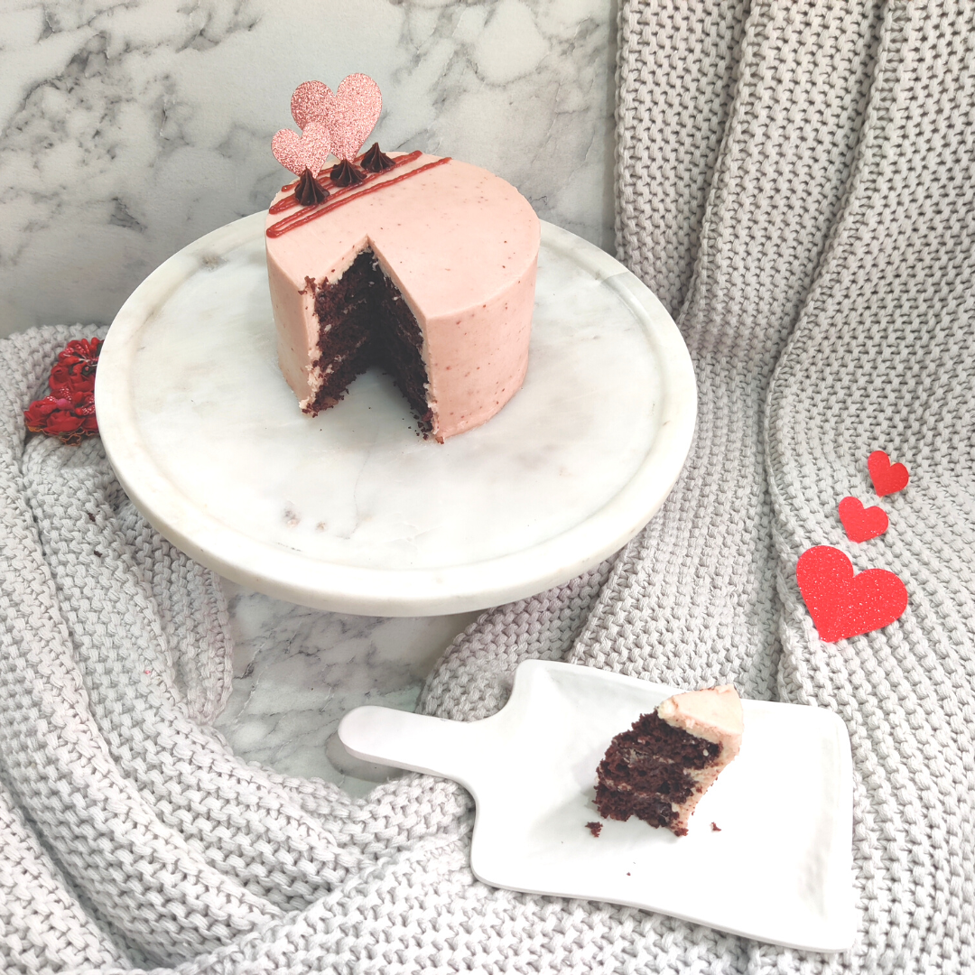 Chocolate Strawberry Bento Cake - mini cake