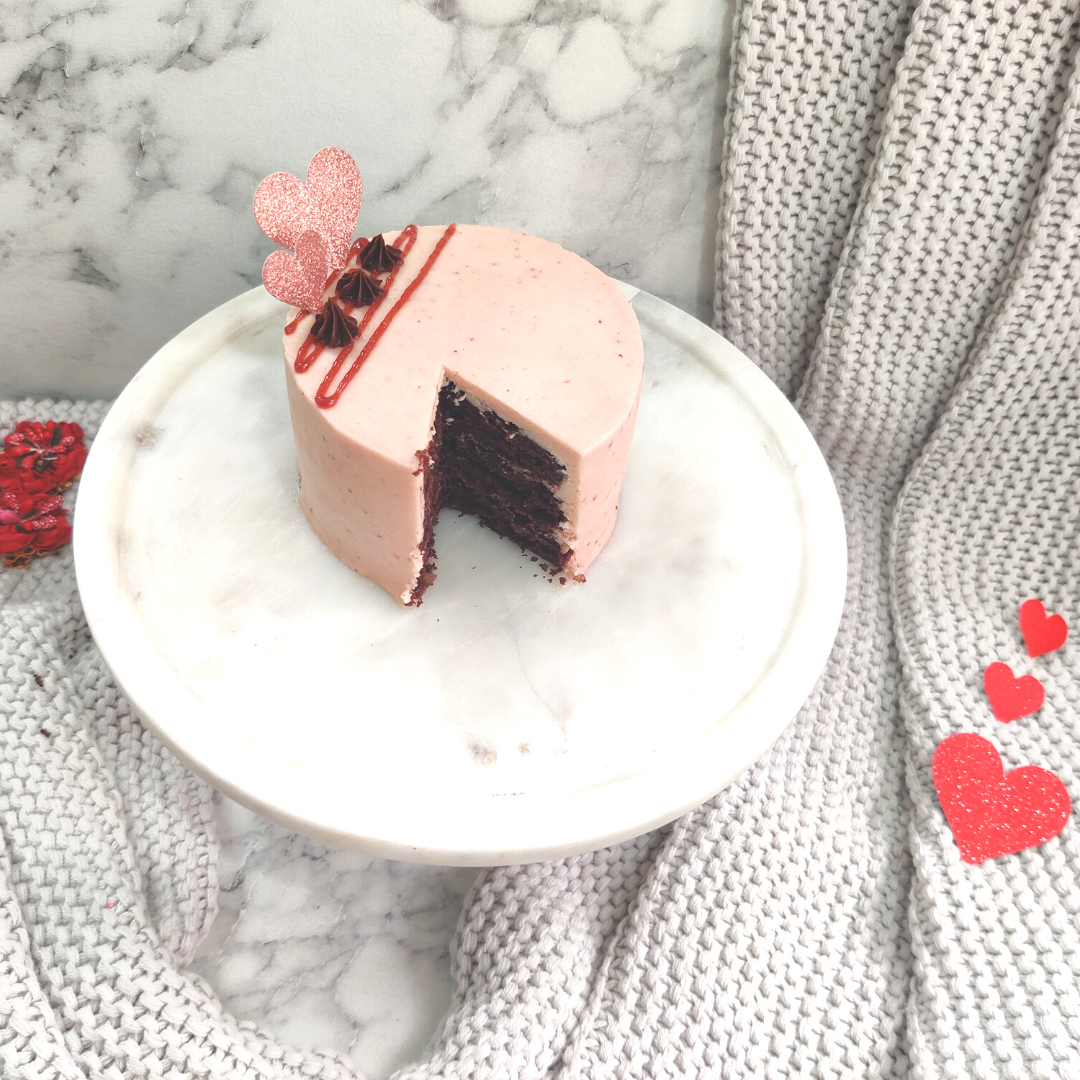 Chocolate Strawberry Bento Cake - small cake