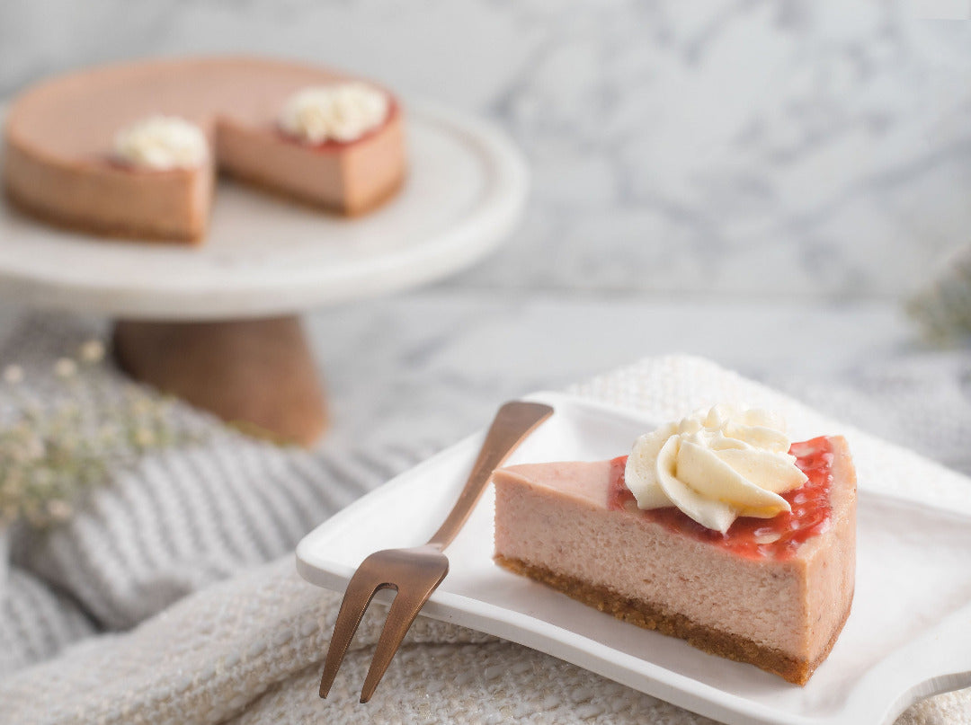 strawberry cheesecake slice
